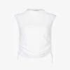 AllSaints Beta Funnel-neck Organic-cotton Top 2 AllSaints Beta Funnel-neck Organic-cotton Top -Whistles Store R04085136 OPTICWHITE M