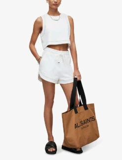AllSaints Lila Crochet-trim Organic-cotton Shorts 8 AllSaints Lila Crochet-trim Organic-cotton Shorts -Whistles Store R04085137 CHALKWHITE ALT01