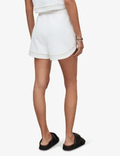 AllSaints Lila Crochet-trim Organic-cotton Shorts 10 AllSaints Lila Crochet-trim Organic-cotton Shorts -Whistles Store R04085137 CHALKWHITE ALT03