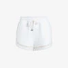 AllSaints Lila Crochet-trim Organic-cotton Shorts -Whistles Store R04085137 CHALKWHITE M