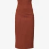 Victoria Beckham Body Slim-fit Stretch-woven Midi Skirt 2 Victoria Beckham Body Slim-fit Stretch-woven Midi Skirt -Whistles Store R04085480 BROWN M