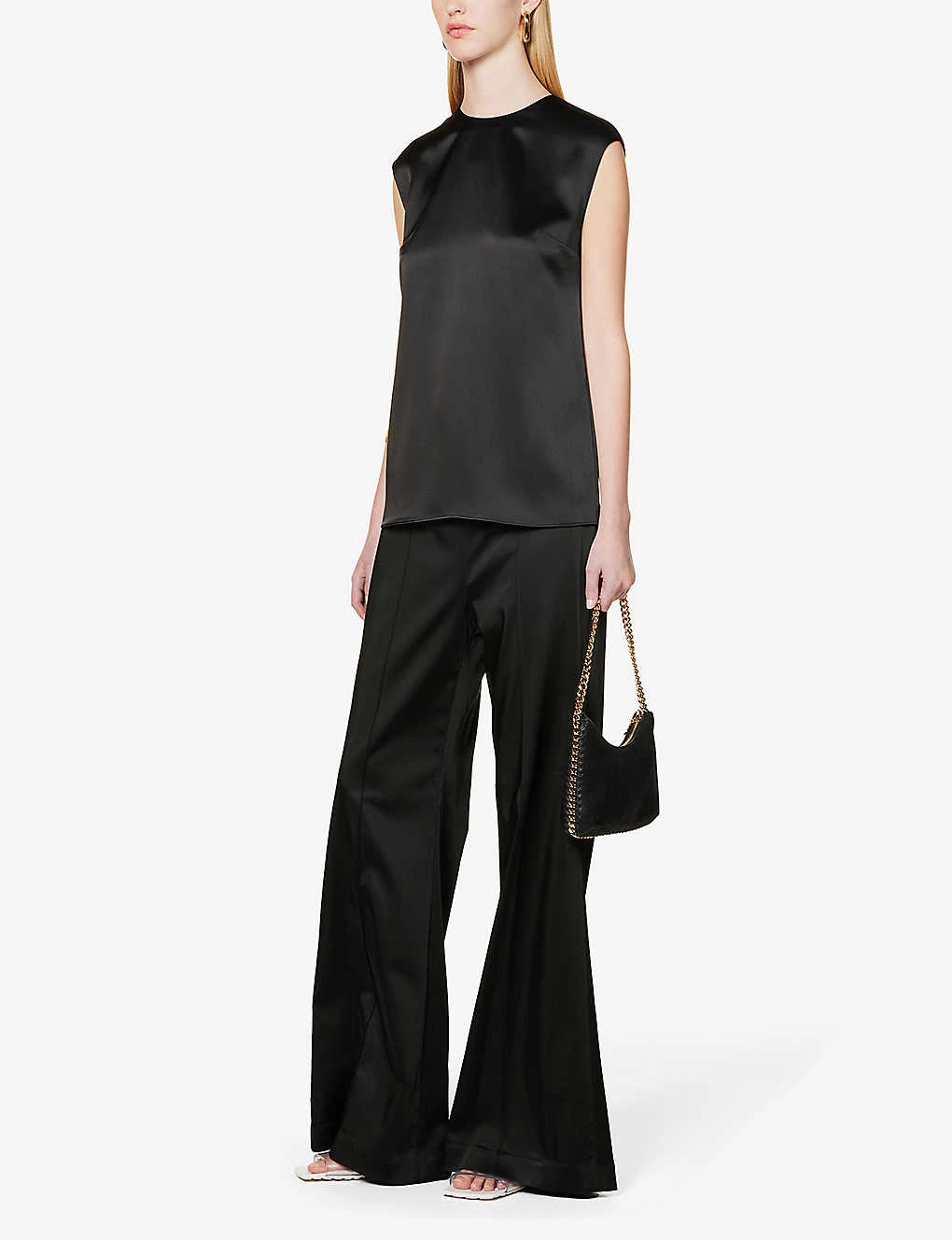 STELLA MCCARTNEY Round-neck Darted Satin Top 4 STELLA MCCARTNEY Round-neck Darted Satin Top - Image 2