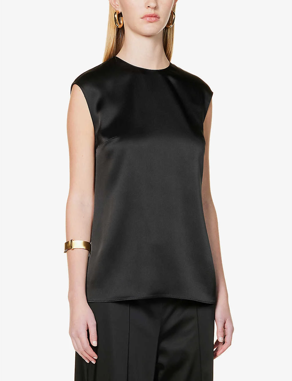 STELLA MCCARTNEY Round-neck Darted Satin Top 5 STELLA MCCARTNEY Round-neck Darted Satin Top - Image 3