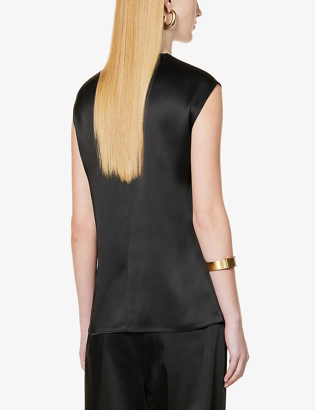 STELLA MCCARTNEY Round-neck Darted Satin Top 6 STELLA MCCARTNEY Round-neck Darted Satin Top - Image 4