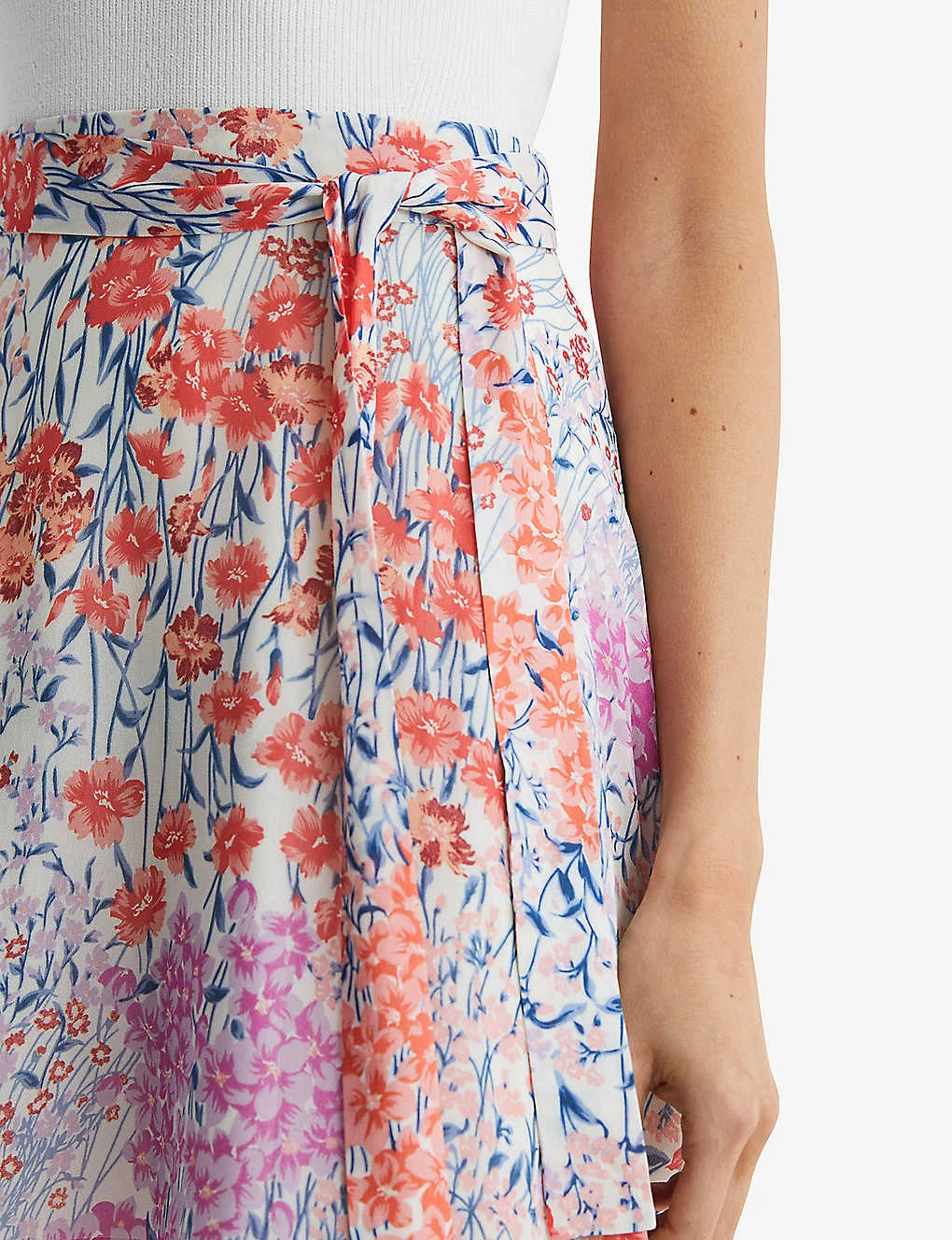Reiss Elle Meadow-print Waist-tie Woven Mini Skirt 7 Reiss Elle Meadow-print Waist-tie Woven Mini Skirt - Image 5