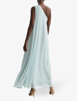 Reiss Charly One-shoulder Woven Maxi Dress -Whistles Store R04087007 GREEN ALT03