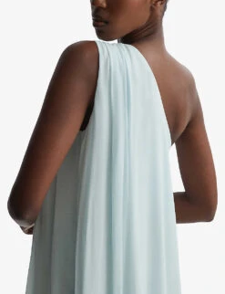 Reiss Charly One-shoulder Woven Maxi Dress -Whistles Store R04087007 GREEN ALT04