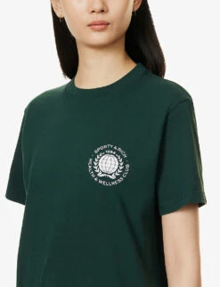 Globe Logo-print Cotton-jersey T-shirt -Whistles Store R04090254 FORESTWHITE ALT04