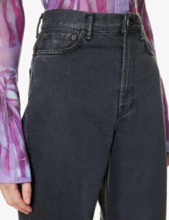 Acne Studios 1993 Faded-wash Straight Mid-rise Jeans 12 Acne Studios 1993 Faded-wash Straight Mid-rise Jeans -Whistles Store R04090400 DARKGREY ALT04