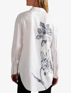Ted Baker Floral-print Woven Shirt -Whistles Store R04093074 WHITE ALT03