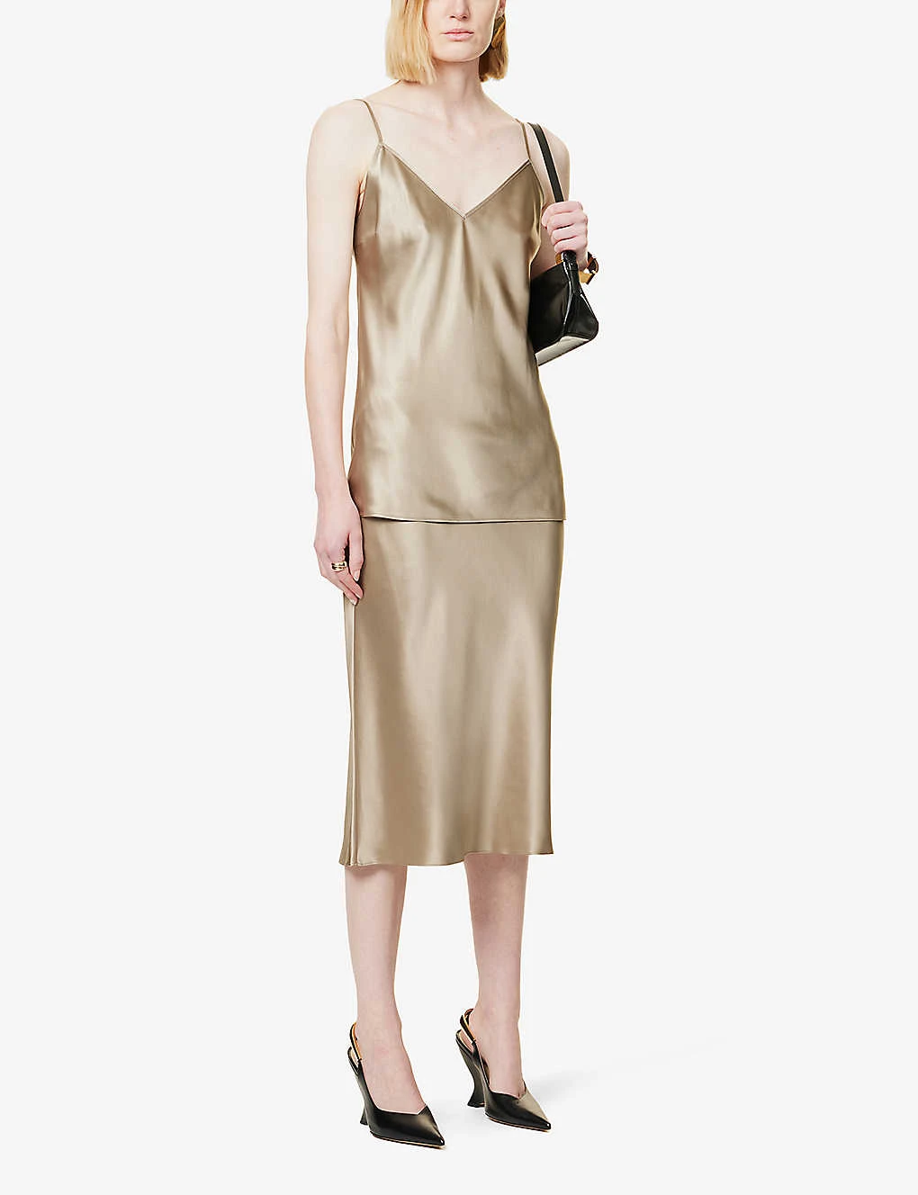 Joseph Isaak High-rise Silk-satin Midi Skirt 4 Joseph Isaak High-rise Silk-satin Midi Skirt - Image 2