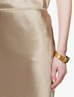 Joseph Isaak High-rise Silk-satin Midi Skirt 11 Joseph Isaak High-rise Silk-satin Midi Skirt -Whistles Store R04095183 PEWTER ALT04