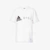 Adidas By Stella Mccartney Logo-print Relaxed-fit Organic Cotton And Recycled Polyester-blend T-shirt 1 Adidas By Stella Mccartney Logo-print Relaxed-fit Organic Cotton And Recycled Polyester-blend T-shirt -Whistles Store R04096443 WHITE M