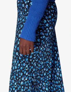 Whistles Floral-pint Woven Midi Skirt -Whistles Store R04099235 MULTICOLOURED ALT04