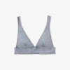 Maje Rhinestones-embellished Denim Bra Top -Whistles Store R04101536 BLEUS M