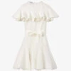 Sandro Majorque Frilled-trim Linen-blend Mini Dress -Whistles Store R04102600 NATURELS M