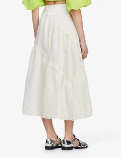Sandro Christina Tiered-panel Linen-blend Maxi Skirt 10 Sandro Christina Tiered-panel Linen-blend Maxi Skirt -Whistles Store R04102633 NATURELS ALT03