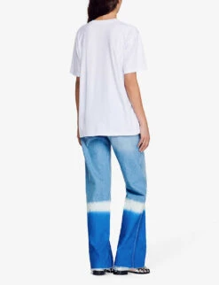 Sandro X Smiley® Graphic-print Cotton T-Shirt -Whistles Store R04102665 NATURELS ALT03