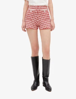 CLAUDIE PIERLOT Houndstooth-print Tweed Knitted Shorts -Whistles Store R04103324 DIVERS ALT02