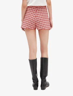CLAUDIE PIERLOT Houndstooth-print Tweed Knitted Shorts -Whistles Store R04103324 DIVERS ALT03