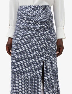 CLAUDIE PIERLOT Sabincube Gathered-detail Woven Skirt -Whistles Store R04103332 DIVERS ALT04