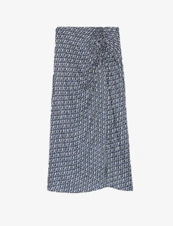 CLAUDIE PIERLOT Sabincube Gathered-detail Woven Skirt