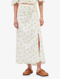 CLAUDIE PIERLOT Mimosa Floral-print Woven Midi Skirt -Whistles Store R04103458 DIVERS ALT02