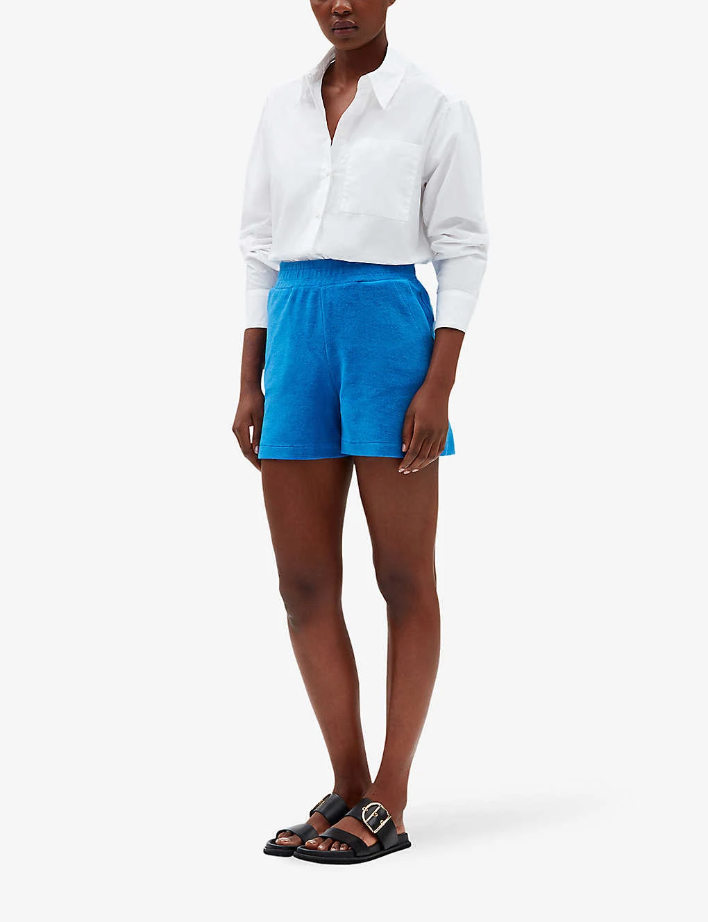 CLAUDIE PIERLOT Logo-embroidered Cotton-blend Shorts 4 CLAUDIE PIERLOT Logo-embroidered Cotton-blend Shorts - Image 2
