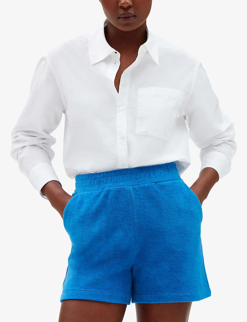 CLAUDIE PIERLOT Logo-embroidered Cotton-blend Shorts 5 CLAUDIE PIERLOT Logo-embroidered Cotton-blend Shorts - Image 3