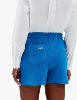 CLAUDIE PIERLOT Logo-embroidered Cotton-blend Shorts 11 CLAUDIE PIERLOT Logo-embroidered Cotton-blend Shorts -Whistles Store R04103540 BLEUS ALT04