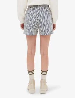 CLAUDIE PIERLOT Evy Striped Cotton Shorts -Whistles Store R04104028 DIVERS ALT03