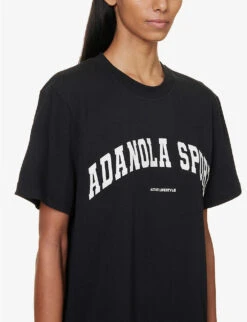 Core Relaxed-fit Cotton-jersey T-shirt -Whistles Store R04104631 BLACK ALT04