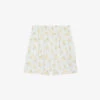 CLAUDIE PIERLOT Eita Mimosa-print Elasticated-waist Linen-blend Shorts -Whistles Store R04105057 DIVERS M