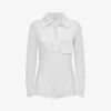 Reiss Phillipa Semi-sheer Sleeve Linen Shirt -Whistles Store R04107023 WHITE M