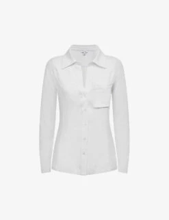 Reiss Phillipa Semi-sheer Sleeve Linen Shirt