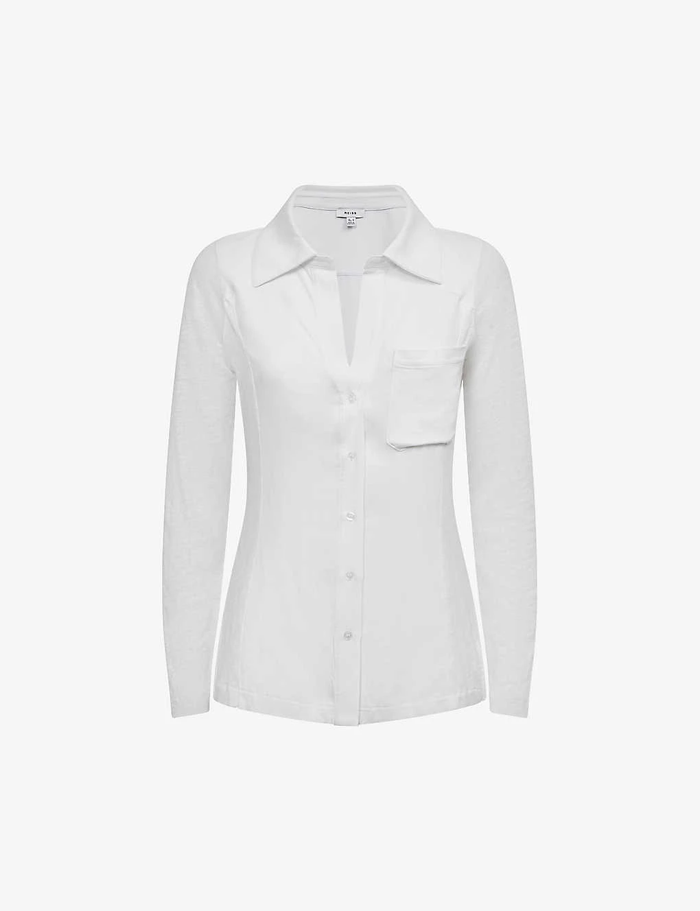 Reiss Phillipa Semi-sheer Sleeve Linen Shirt 3 Reiss Phillipa Semi-sheer Sleeve Linen Shirt