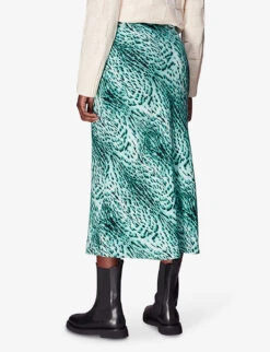 Whistles Leopard-print Bias Cut Woven Midi Skirt 10 Whistles Leopard-print Bias Cut Woven Midi Skirt -Whistles Store R04108105 MULTICOLOURED ALT03