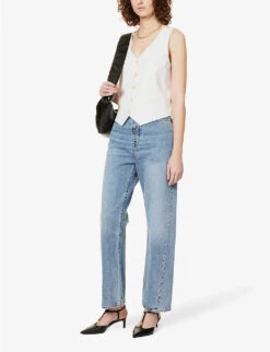 Vita Button-up Wool Top -Whistles Store R04109117 OFFWHITE ALT01