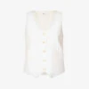 Vita Button-up Wool Top -Whistles Store R04109117 OFFWHITE M