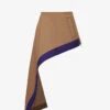 Sacai Asymmetric Contrast-trim Mini Skirt -Whistles Store R04110187 BEIGE M