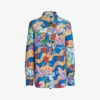 Marni Graphic-print Cotton Shirt -Whistles Store R04110528 COBALT M