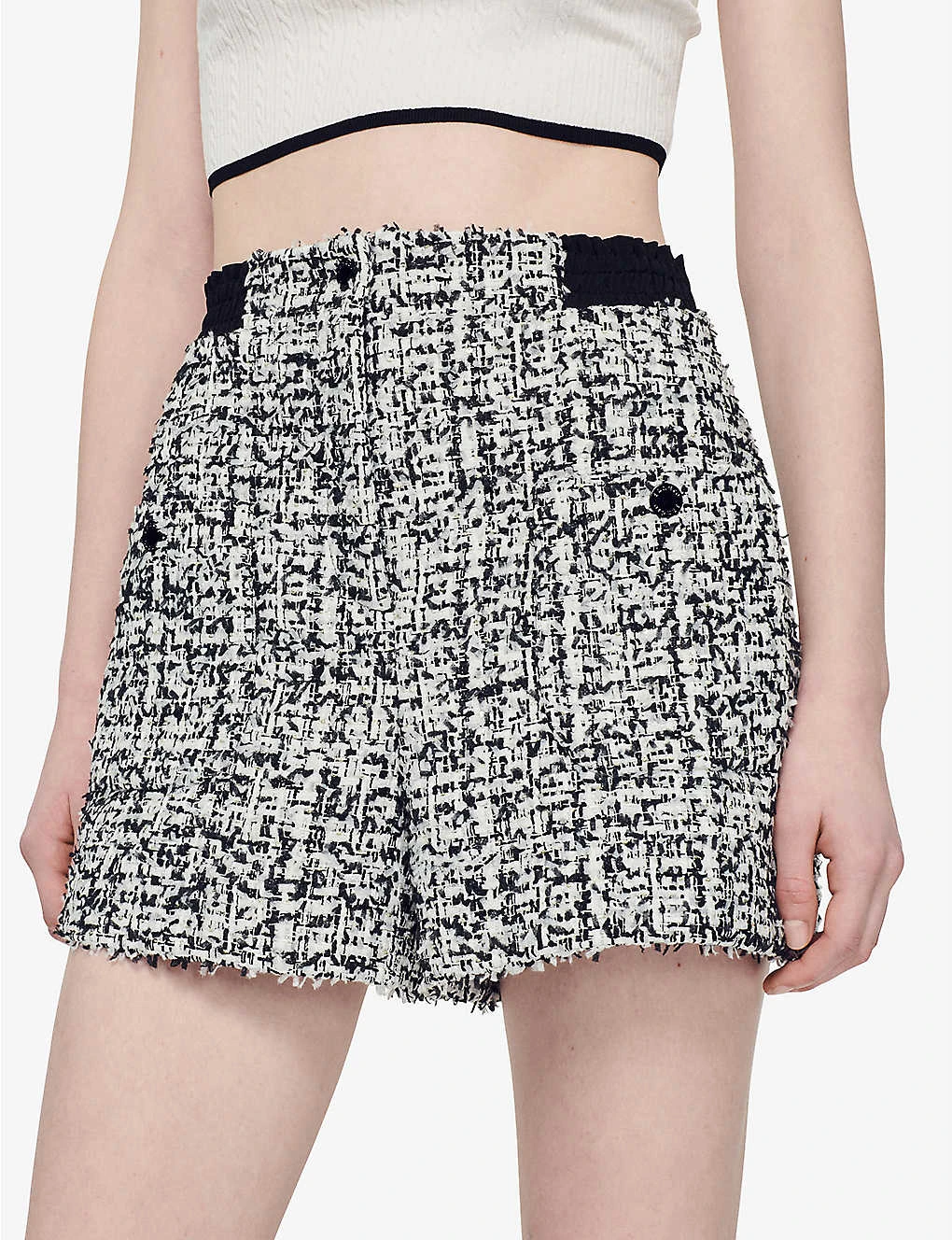 Sandro Darren High-rise Woven Shorts 7 Sandro Darren High-rise Woven Shorts - Image 5