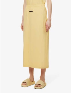 ESSENTIALS Cotton Midi Skirt -Whistles Store R04111612 LIGHTTUSCAN ALT02