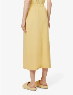 ESSENTIALS Cotton Midi Skirt -Whistles Store R04111612 LIGHTTUSCAN ALT03