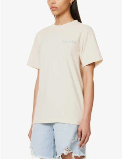 Health And Wellness Club Logo-print Cotton-jersey T-shirt -Whistles Store R04115916 CREAMPARADISE ALT02