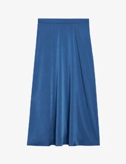 CLAUDIE PIERLOT Sapino Mid-rise Flared Satin Midi Skirt