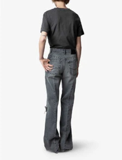 Zadig & Voltaire Bella Crystal-embellished Cotton-jersey T-shirt -Whistles Store R04121841 CARBONE ALT01