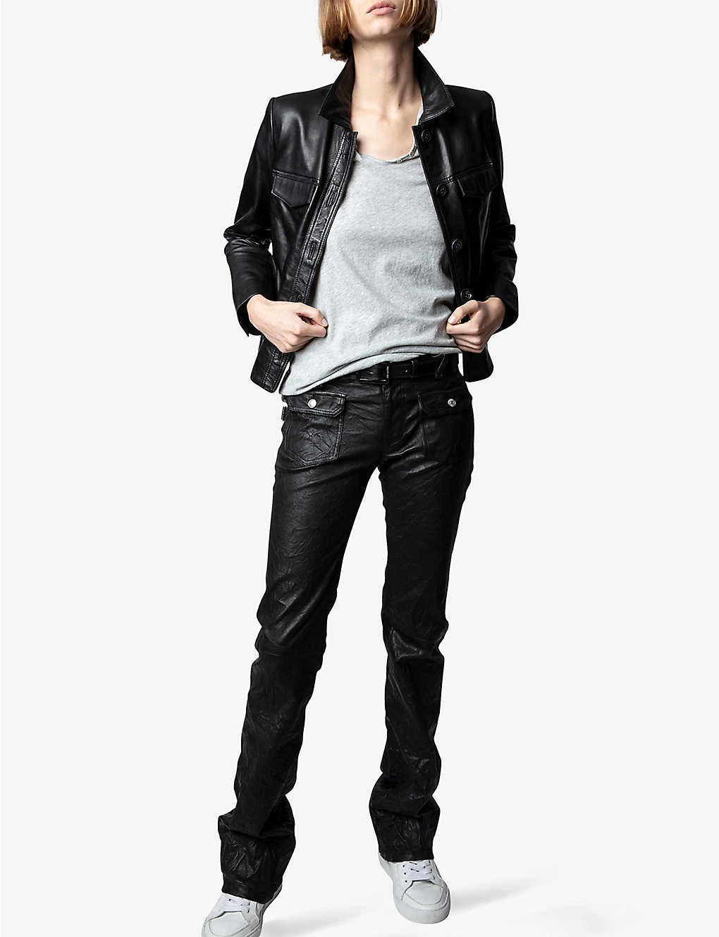 Zadig & Voltaire Henley Skull And Floral-embellished Cotton-jersey T-shirt 4 Zadig & Voltaire Henley Skull And Floral-embellished Cotton-jersey T-shirt - Image 2