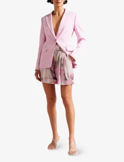 Ted Baker Floral-print Tailored High-rise Woven Shorts 7 Ted Baker Floral-print Tailored High-rise Woven Shorts -Whistles Store R04122510 CORAL ALT01