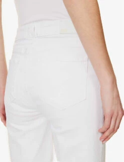 Paige Genevieve Flared Mid-rise Stretch-denim Jeans 12 Paige Genevieve Flared Mid-rise Stretch-denim Jeans -Whistles Store R04123066 CRISPWHITE ALT04